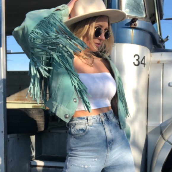 Jackets & Blazers - Vintage - 90’s Leather Fringe jacket